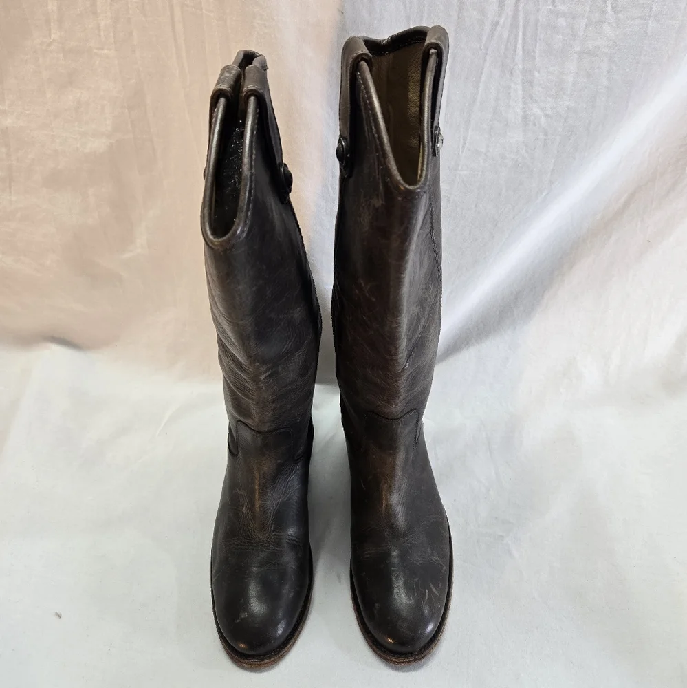 Frye Melissa Brown Leather Women's Size 6B Knee High Boots - Picture 3 of 9